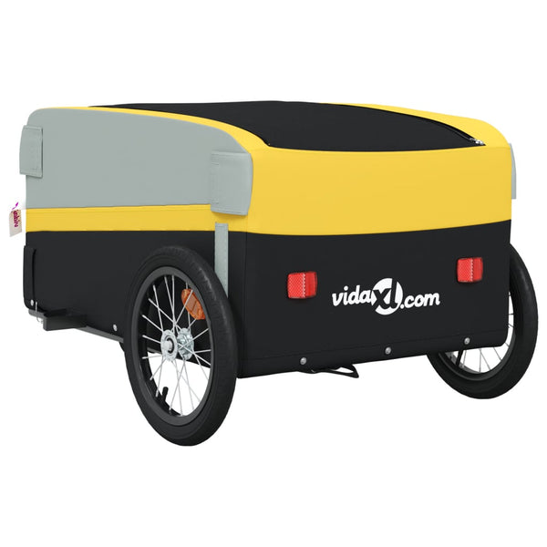 Vidaxl Bike Trailer Black And Yellow 45 Kg Iron Trailers
