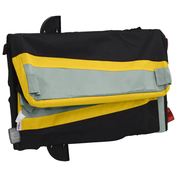 Vidaxl Bike Trailer Black And Yellow 45 Kg Iron Trailers