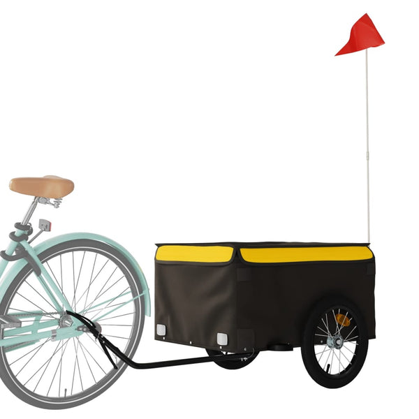 Vidaxl Bike Trailer Black And Yellow 45 Kg Iron Trailers