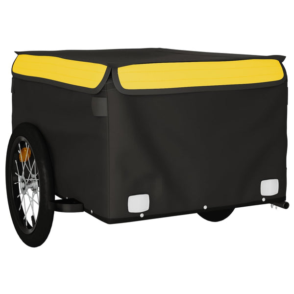 Vidaxl Bike Trailer Black And Yellow 45 Kg Iron Trailers