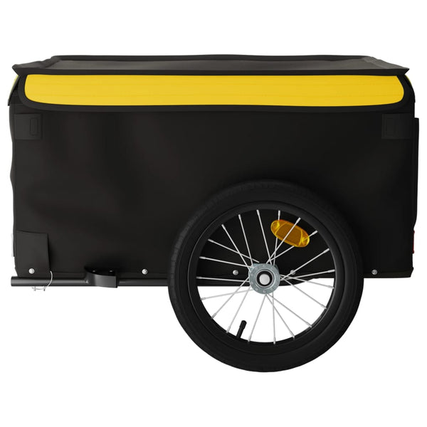Vidaxl Bike Trailer Black And Yellow 45 Kg Iron Trailers