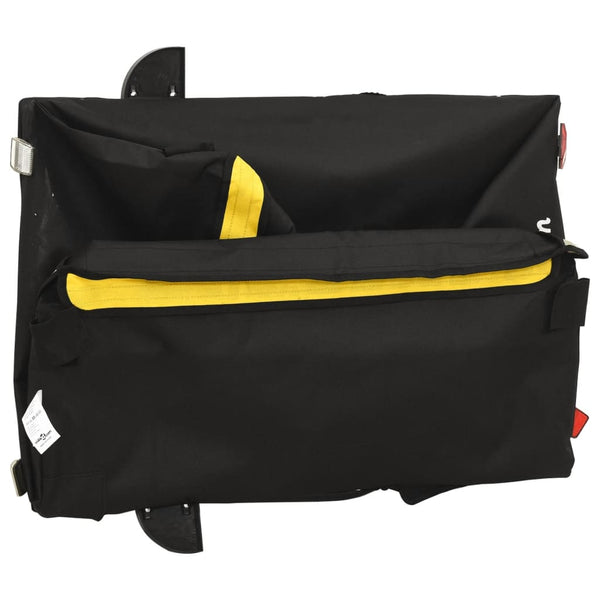 Vidaxl Bike Trailer Black And Yellow 45 Kg Iron Trailers