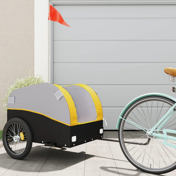 Bike Trailer Black And Yellow 45 Kg Iron Trailers