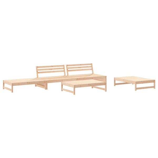 Vidaxl 5 Piece Garden Lounge Set With Cushions Solid Wood Other Patio & Garden Furniture