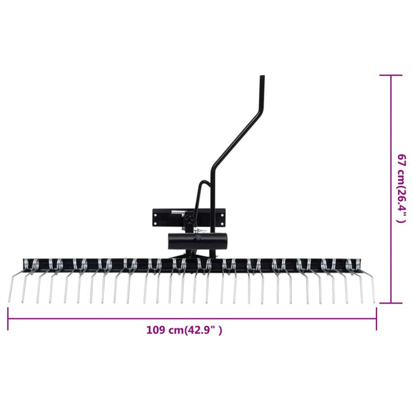 Vidaxl Scarifier For Ride On Mower 109 Cm Lawn Mower Parts