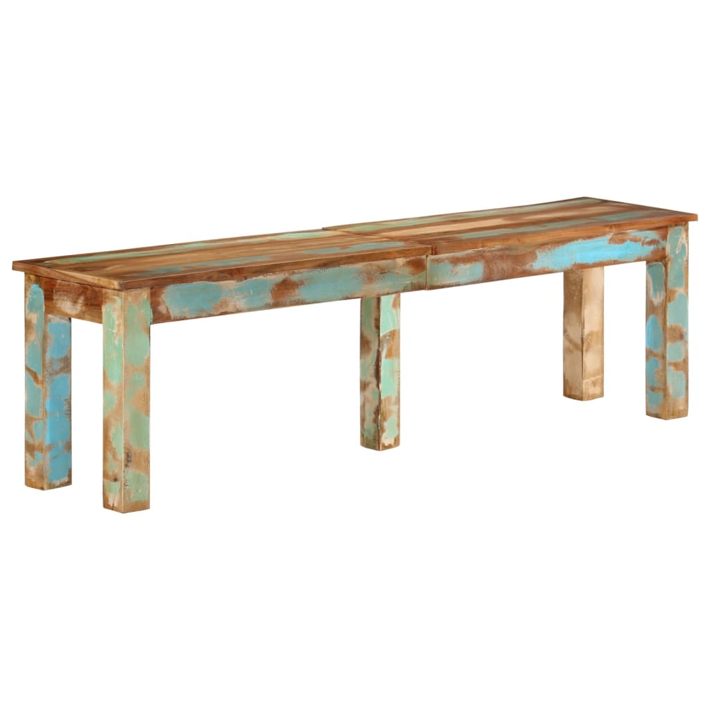 Bench 160X35x46 Cm Solid Reclaimed Wood Benches