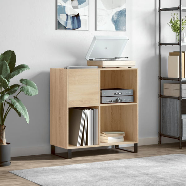 Vidaxl Record Cabinet Sonoma Oak 84.5X38x89 Cm Engineered Wood Cabinets & Cupboards