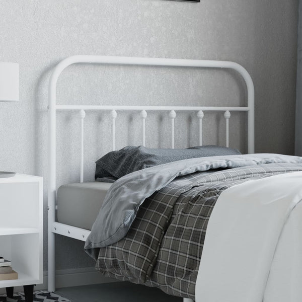 Metal Headboard White 107 Cm King Single Bed Frames