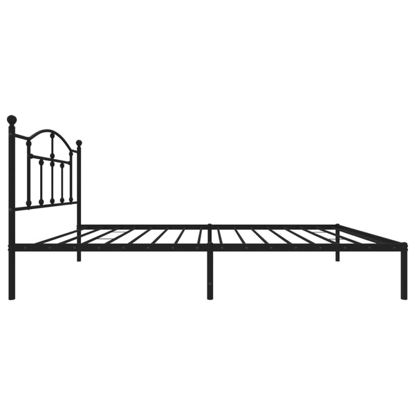 Metal Bed Frame With Headboard Black 106X203 Cm King Single Size King Single Bed Frames