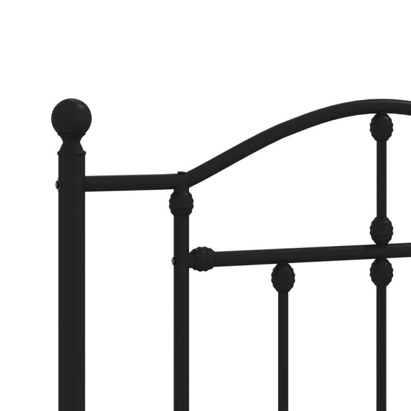 Metal Bed Frame With Headboard Black 106X203 Cm King Single Size King Single Bed Frames