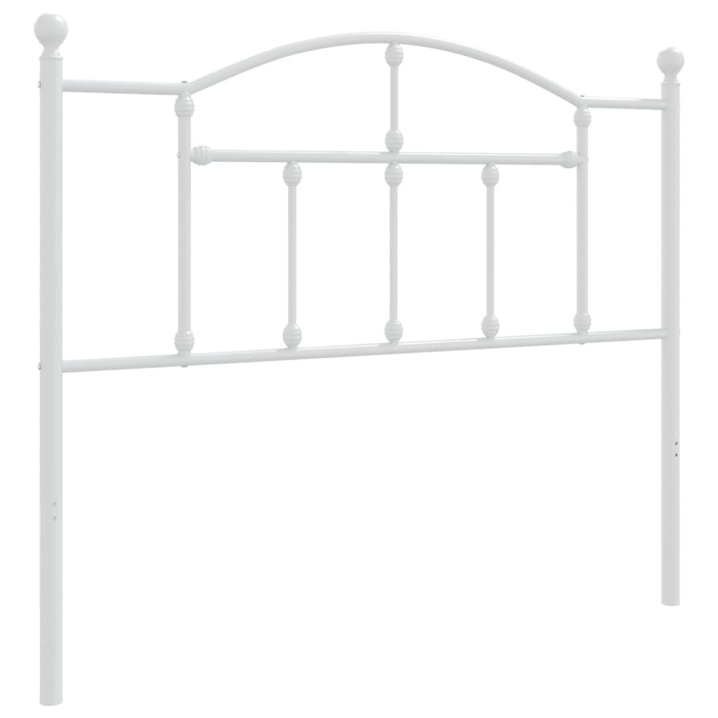 Metal Headboard White 107 Cm Headboards & Footboards