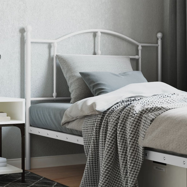Metal Headboard White 107 Cm Headboards & Footboards