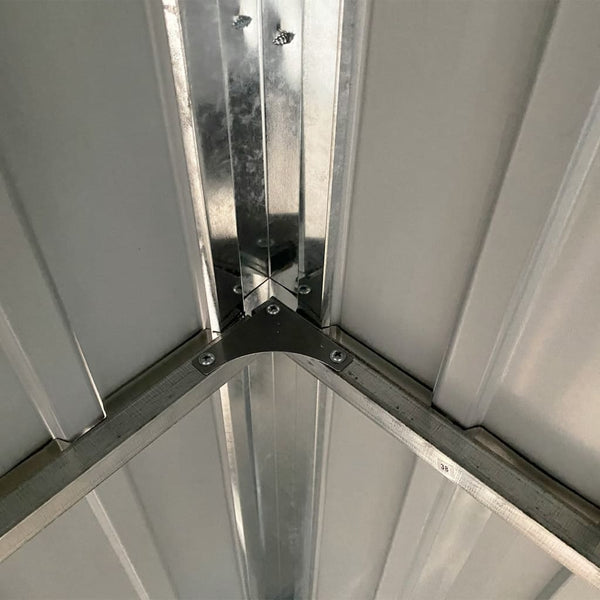 Garden Shed With Extended Roof Green 277X110.5X181 Cm Steel Sheds Summerhouses Carports