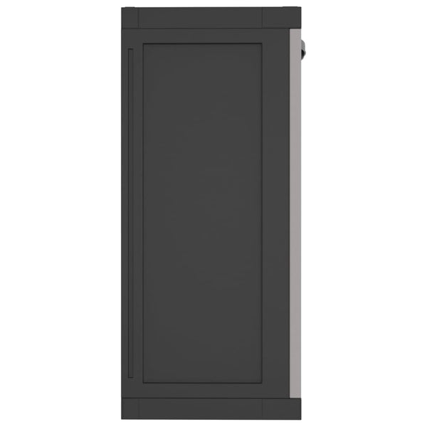 Vidaxl Outdoor Storage Cabinet Grey And Black 65X37x85 Cm Pp Tool Cabinets & Cupboards