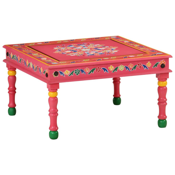 Coffee Table Pink Hand Painted Solid Wood Mango Coffee Tables