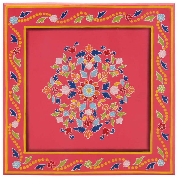 Coffee Table Pink Hand Painted Solid Wood Mango Coffee Tables
