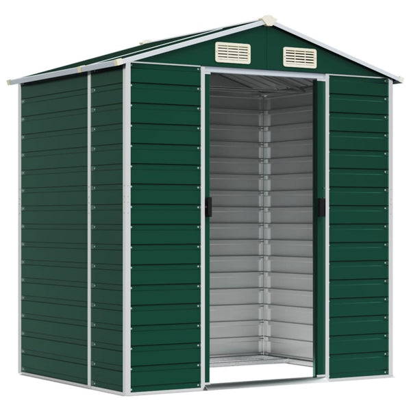 Sheds Summerhouses Carports Garden Shed Green 191X130x198 Cm Galvanised Steel