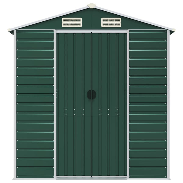 Sheds Summerhouses Carports Garden Shed Green 191X130x198 Cm Galvanised Steel