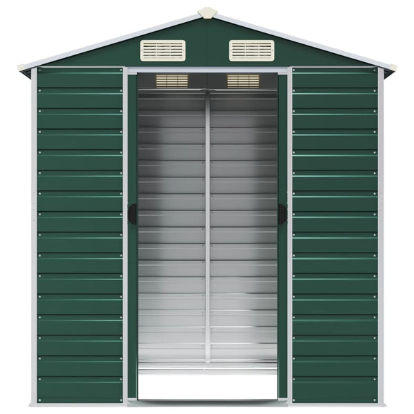 Sheds Summerhouses Carports Garden Shed Green 191X130x198 Cm Galvanised Steel
