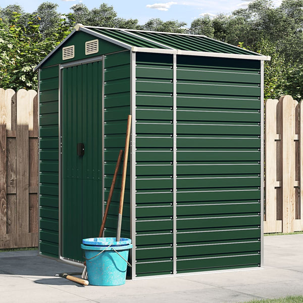 Sheds Summerhouses Carports Garden Shed Green 191X130x198 Cm Galvanised Steel