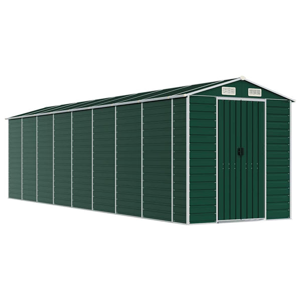 Vidaxl Garden Shed Green 191X725x198 Cm Galvanised Steel Sheds Summerhouses Carports