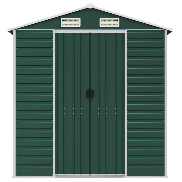 Vidaxl Garden Shed Green 191X725x198 Cm Galvanised Steel Sheds Summerhouses Carports