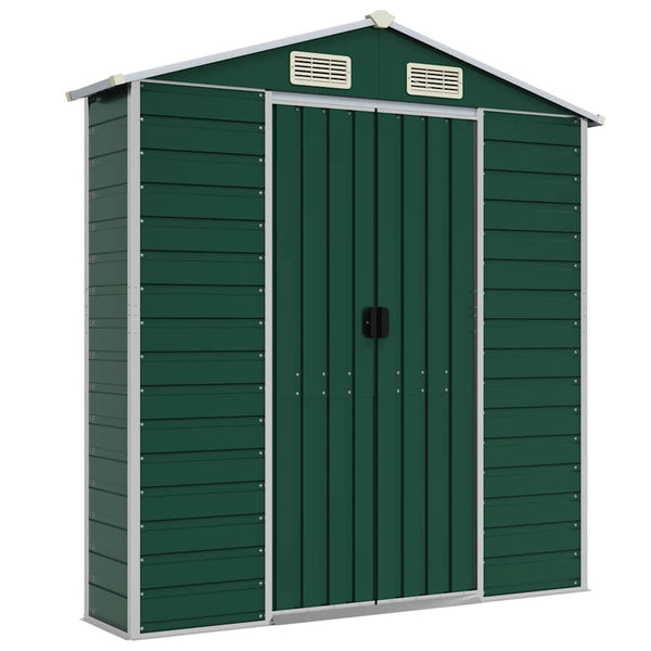 Vidaxl Garden Shed Green 191X725x198 Cm Galvanised Steel Sheds Summerhouses Carports