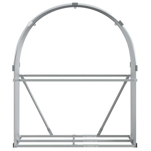 Vidaxl Log Holder Light Grey 120X45x140 Cm Galvanised Steel Firewood Racks