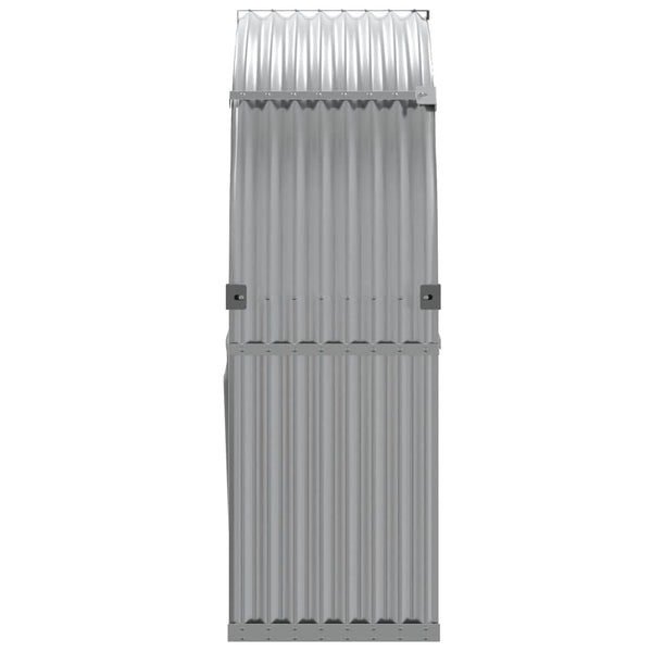Vidaxl Log Holder Light Grey 120X45x140 Cm Galvanised Steel Firewood Racks
