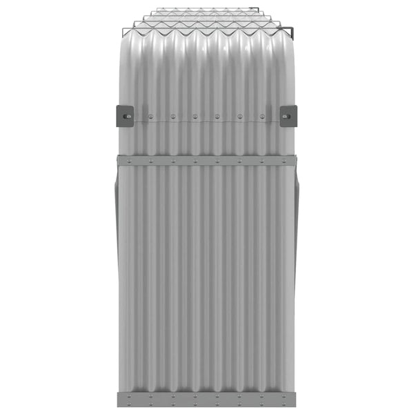 Vidaxl Log Holder Light Grey 300X45x100 Cm Galvanised Steel Firewood Racks