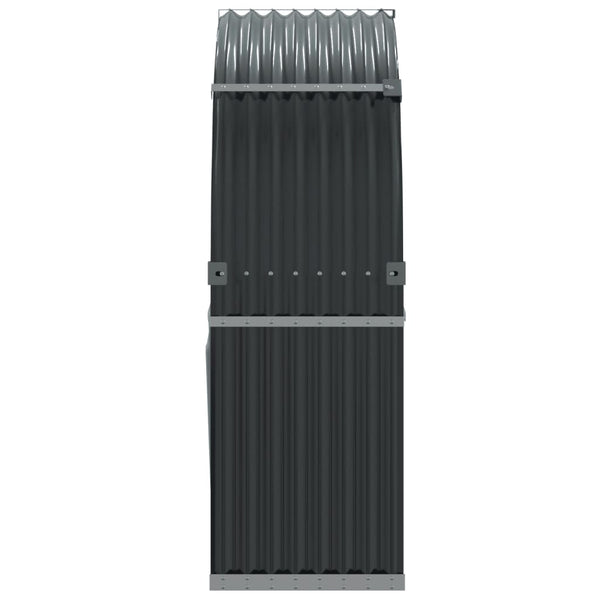 Vidaxl Log Holder Anthracite 120X45x140 Cm Galvanised Steel Firewood Racks