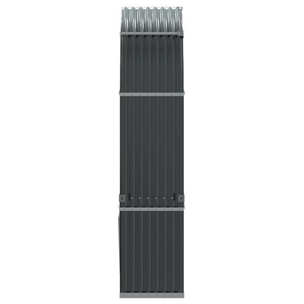 Vidaxl Log Holder Anthracite 120X45x210 Cm Galvanised Steel Firewood Racks