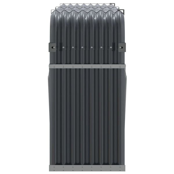 Vidaxl Log Holder Anthracite 180X45x100 Cm Galvanised Steel Firewood Racks
