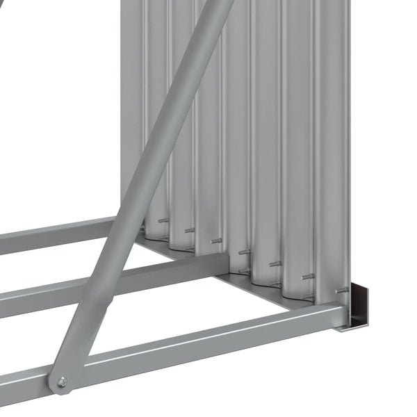 Vidaxl Log Holder Anthracite 180X45x100 Cm Galvanised Steel Firewood Racks