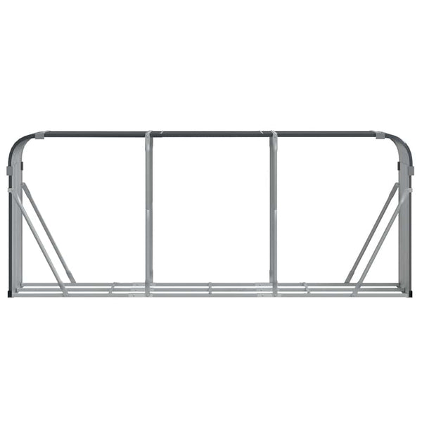 Vidaxl Log Holder Anthracite 234X45x100 Cm Galvanised Steel Firewood Racks