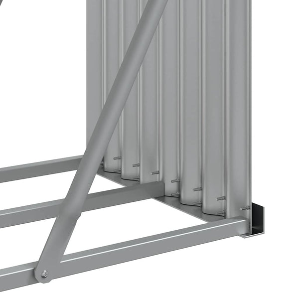 Vidaxl Log Holder Anthracite 300X45x100 Cm Galvanised Steel Firewood Racks