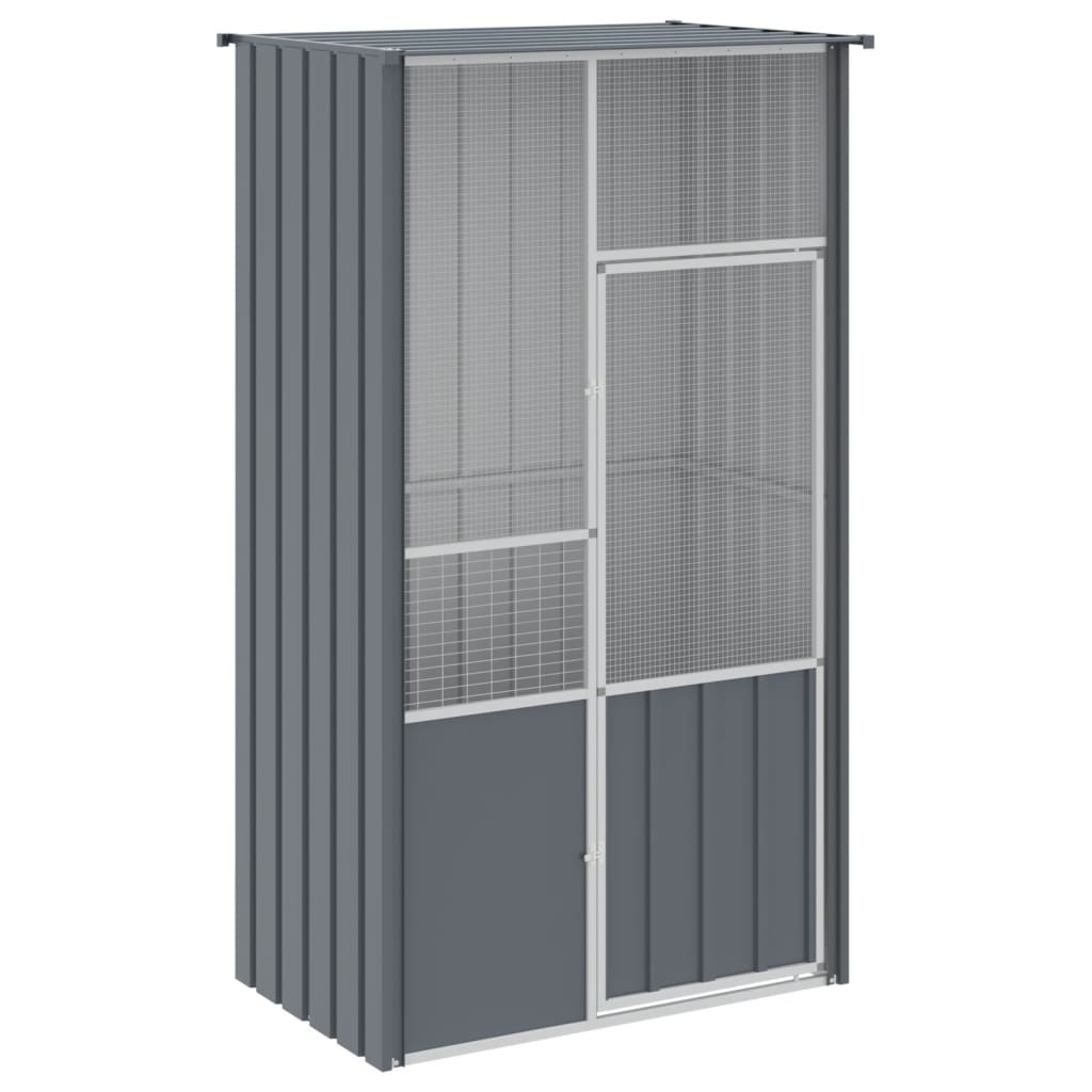 Bird Cage Anthracite 115X78x200 Cm Galvanised Steel Small Animal Cages & Hutches