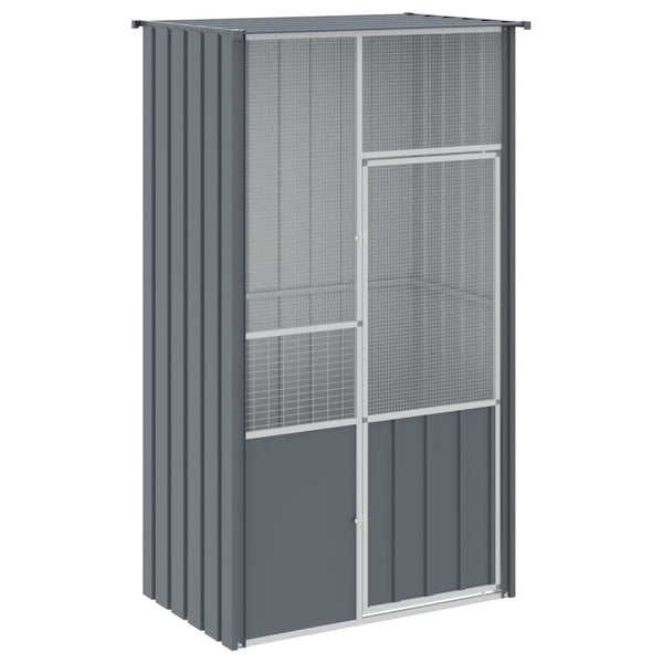 Bird Cage Anthracite 115X78x200 Cm Galvanised Steel Small Animal Cages & Hutches