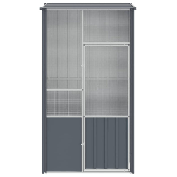 Bird Cage Anthracite 115X78x200 Cm Galvanised Steel Small Animal Cages & Hutches