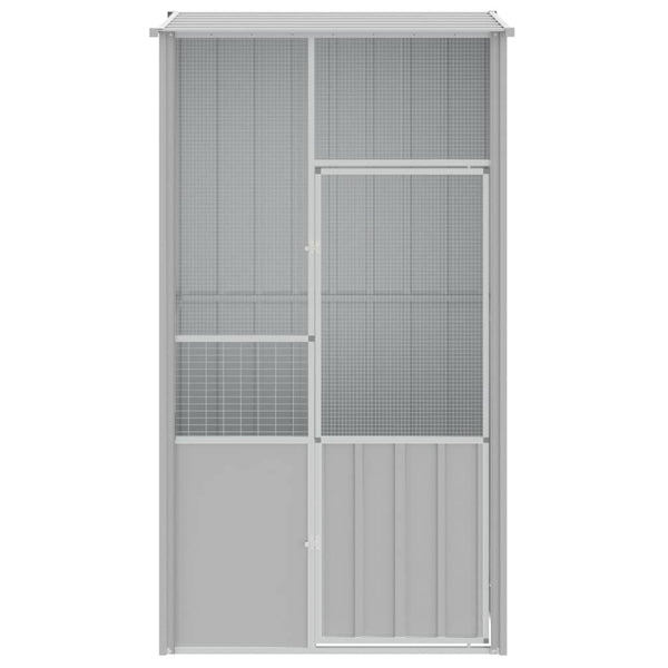 Bird Cage Grey 115X78x200 Cm Galvanised Steel Bird Cages
