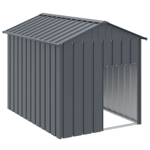 Vidaxl Dog House With Roof Anthracite 117X153x123 Cm Galvanised Steel Dog Kennels