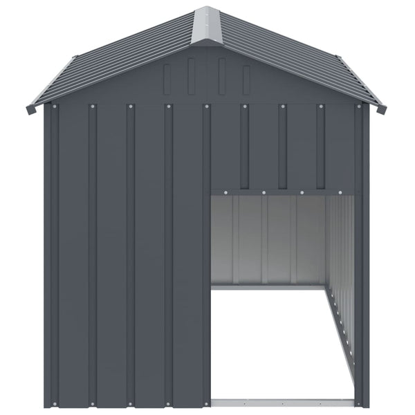 Vidaxl Dog House With Roof Anthracite 117X153x123 Cm Galvanised Steel Dog Kennels