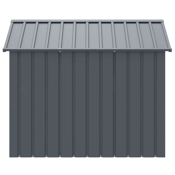 Vidaxl Dog House With Roof Anthracite 117X153x123 Cm Galvanised Steel Dog Kennels