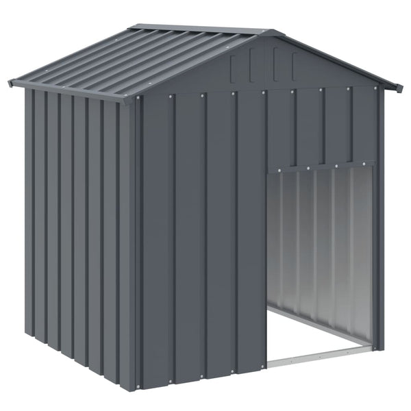 Vidaxl Dog House With Roof Anthracite 117X103x123 Cm Galvanised Steel Dog Cages