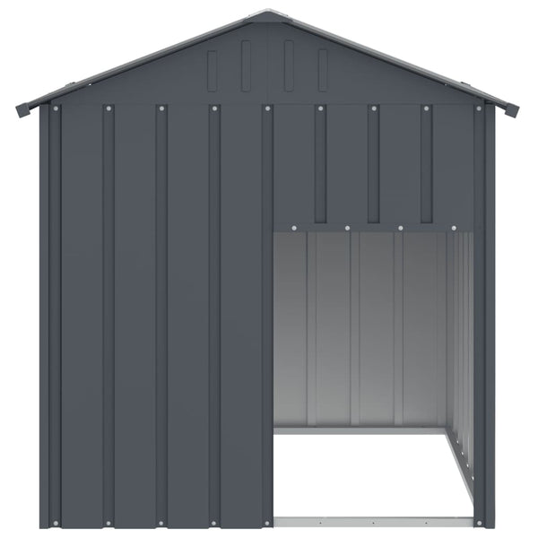 Vidaxl Dog House With Roof Anthracite 117X103x123 Cm Galvanised Steel Dog Cages