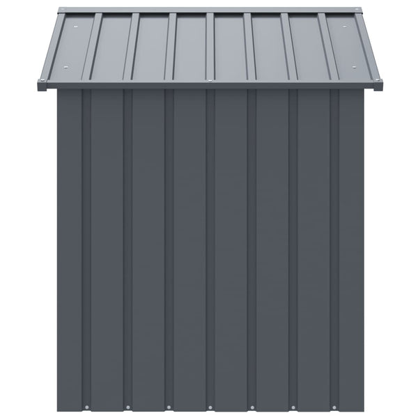 Vidaxl Dog House With Roof Anthracite 117X103x123 Cm Galvanised Steel Dog Cages