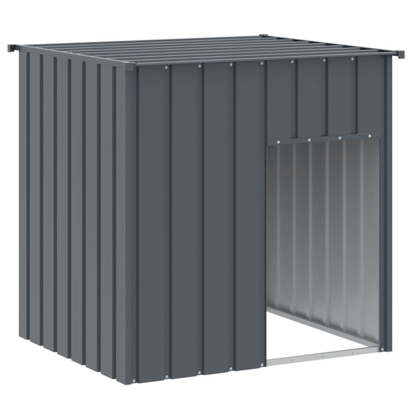 Vidaxl Dog House With Roof Anthracite 110X103x109 Cm Galvanised Steel Dog Cages