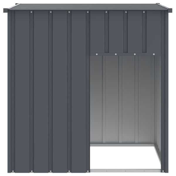 Vidaxl Dog House With Roof Anthracite 110X103x109 Cm Galvanised Steel Dog Cages