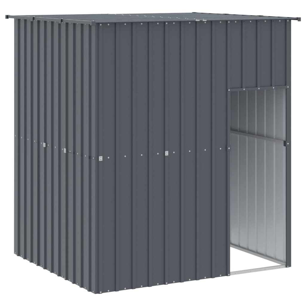 Dog House With Roof Anthracite 165X153x181 Cm Galvanised Steel Dog Kennels
