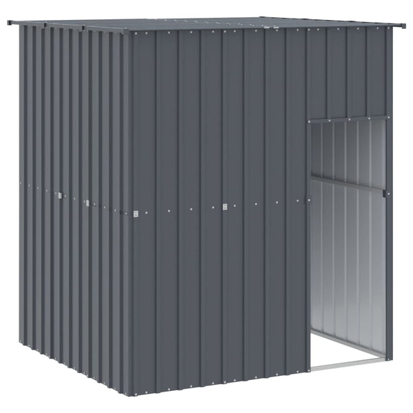 Dog House With Roof Anthracite 165X153x181 Cm Galvanised Steel Dog Kennels